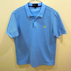 Fred Perry Men’s Blue Pattern Polo Shirt. Size Large. New Condition.